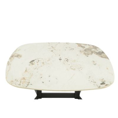 Soho Ceramic Center Table - White/Black - With 2-Year Warranty